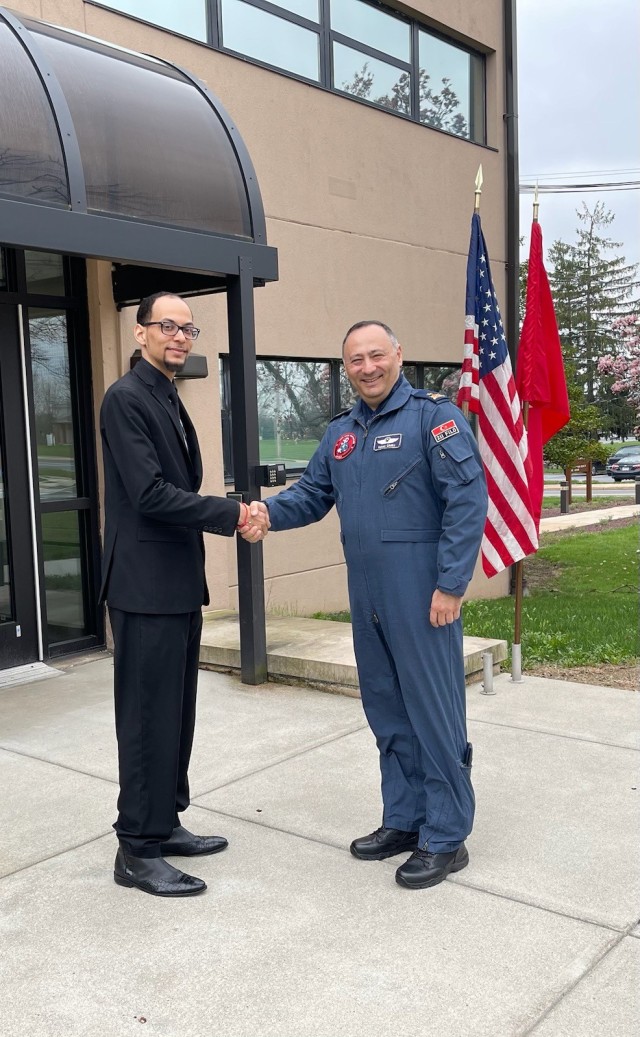 A Turkish Defense Attaché delegation, led by (right) Turkey&#39;s Brig. Gen. Hakan Çanli, visited the U.S. Army Security Assistance Command (USASAC) April 5, 2023 at New Cumberland, Pennsylvania to meet with the EUCOM/AFRICOM Regional Operations Directorate, hosted by (left) USASAC&#39;s David Cooper.  Cooper and his team briefed the Attaché on the USASAC mission, provided an overview of the Turkish foreign military sales (FMS) portfolio, and reviewed the status of an ongoing action in an FMS case. USASAC develops and manages security assistance programs and foreign military sales cases in support of U.S. foreign policy and Army security assistance missions. These missions build partner capacity, support Combatant Command engagement strategies and strengthen U.S. Global partnerships.