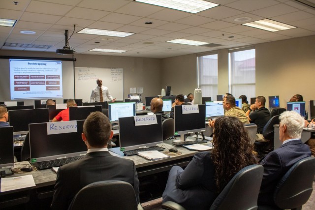 Administrator Isabella Casilla Guzman, U.S. Small Business Administration, and Rep. Roger Williams (TX-25), chairman of the House Small Business Committee, participates in the Boots to Business seminar March 31, 2023, at Fort Hood, Texas. (U.S....