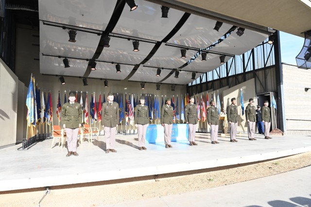 Bravo Company, 305th MI BN graduates Intelligence Analyst AIT Students at Veterans Memorial Park
