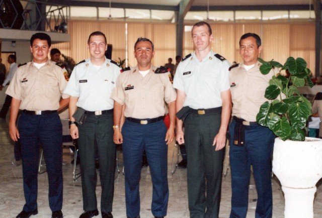 Rand Rodriguez, second from left, while serving as a Foreign Area Officer in Mexico in 1994.   