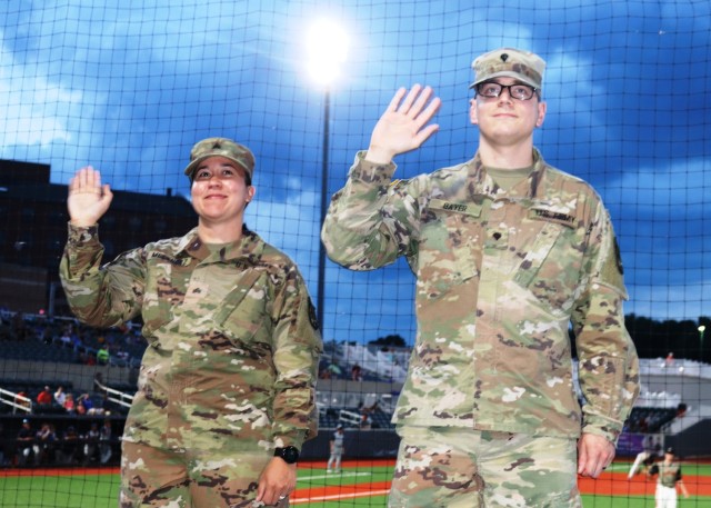 Military Appreciation Night festivities on Leidos Field at Ripken Stadium
