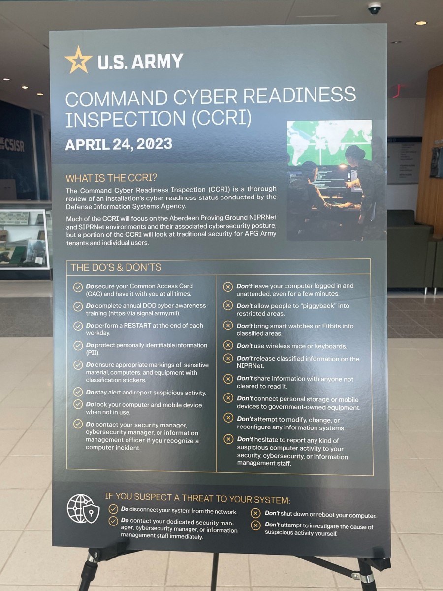 Command Cyber Readiness Inspection set for April 24May 5 Article