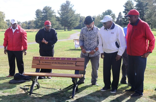 Memorial bench unveiling