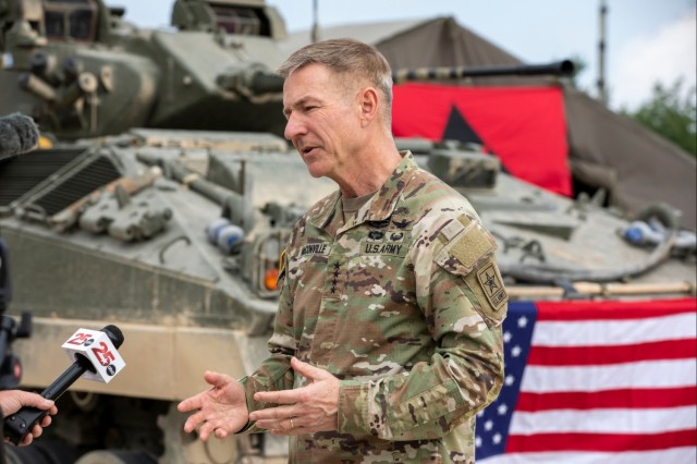US Army Chief of Staff tours III Armored Corps Warfighter exercise at Fort Hood