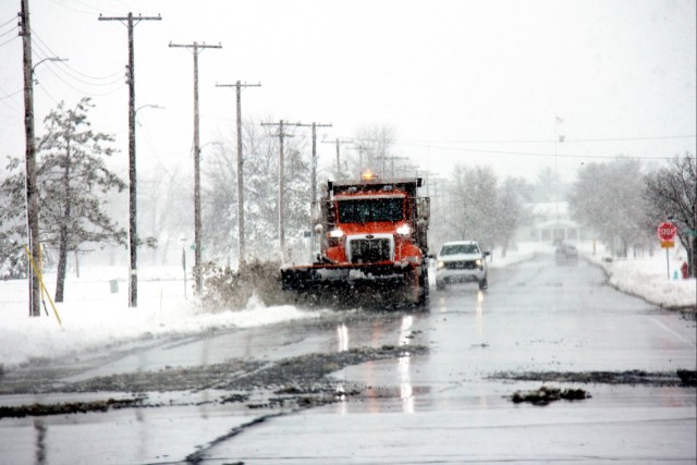 Snow-removal operations at Fort McCoy