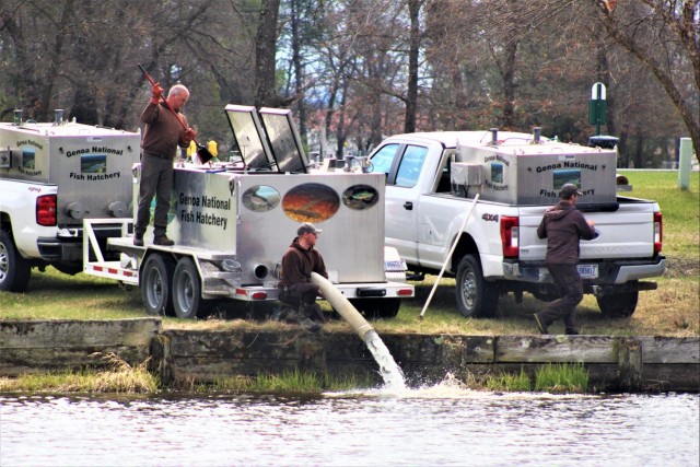 USFWS plants 15,000-plus rainbow trout at Fort McCoy for 2023 fishing season
