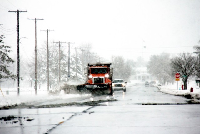 Snow-removal operations at Fort McCoy