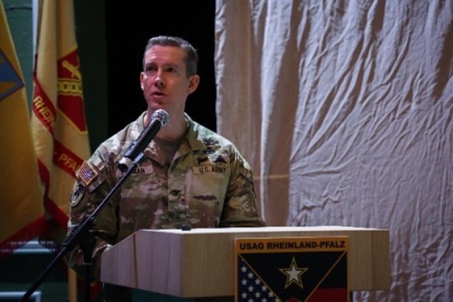 KAISERSLAUTERN, Germany - On Apr. 18, USAG Rheinalnd-Pfalz and 21st Theater Sustainment Command held a Days of Remembrance Observance ceremony to honor the six million Jews and millions of non-Jewish victims persecuted and murdered in the...