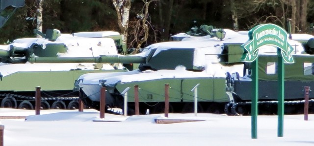 February 2023 snow scenes at Fort McCoy&#39;s Equipment Park