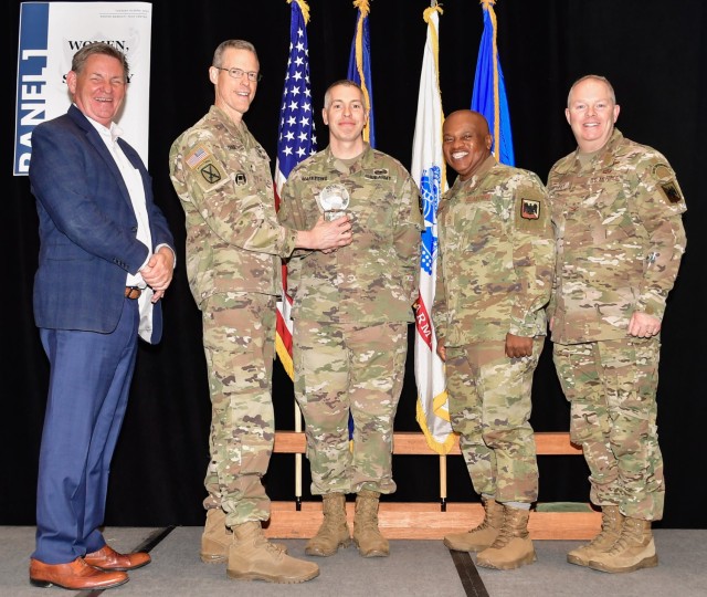 Left to right, Ambassador Dennis Hankins, foreign policy advisor to the National Guard Bureau; Maj. Gen. William Zana, director of Strategic Plans and Policy and International Affairs for NGB; Lt. Col. Christopher Markesino from the Oregon...