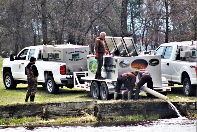 USFWS plants 15,000-plus rainbow trout at Fort McCoy for 2023 fishing season