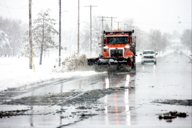 Snow-removal operations at Fort McCoy