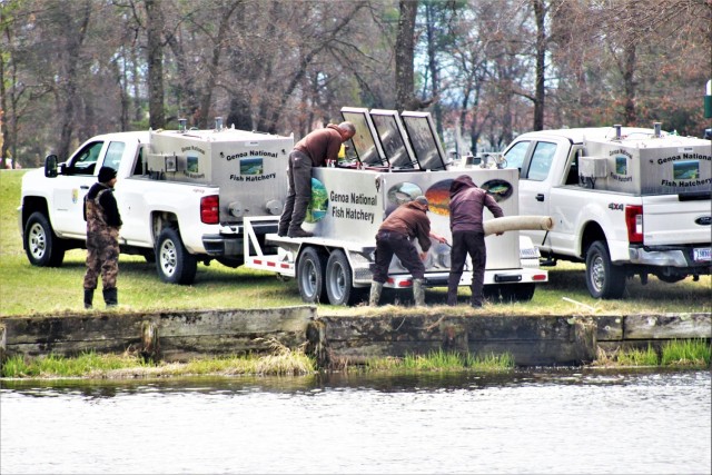 USFWS plants 15,000-plus rainbow trout at Fort McCoy for 2023 fishing season