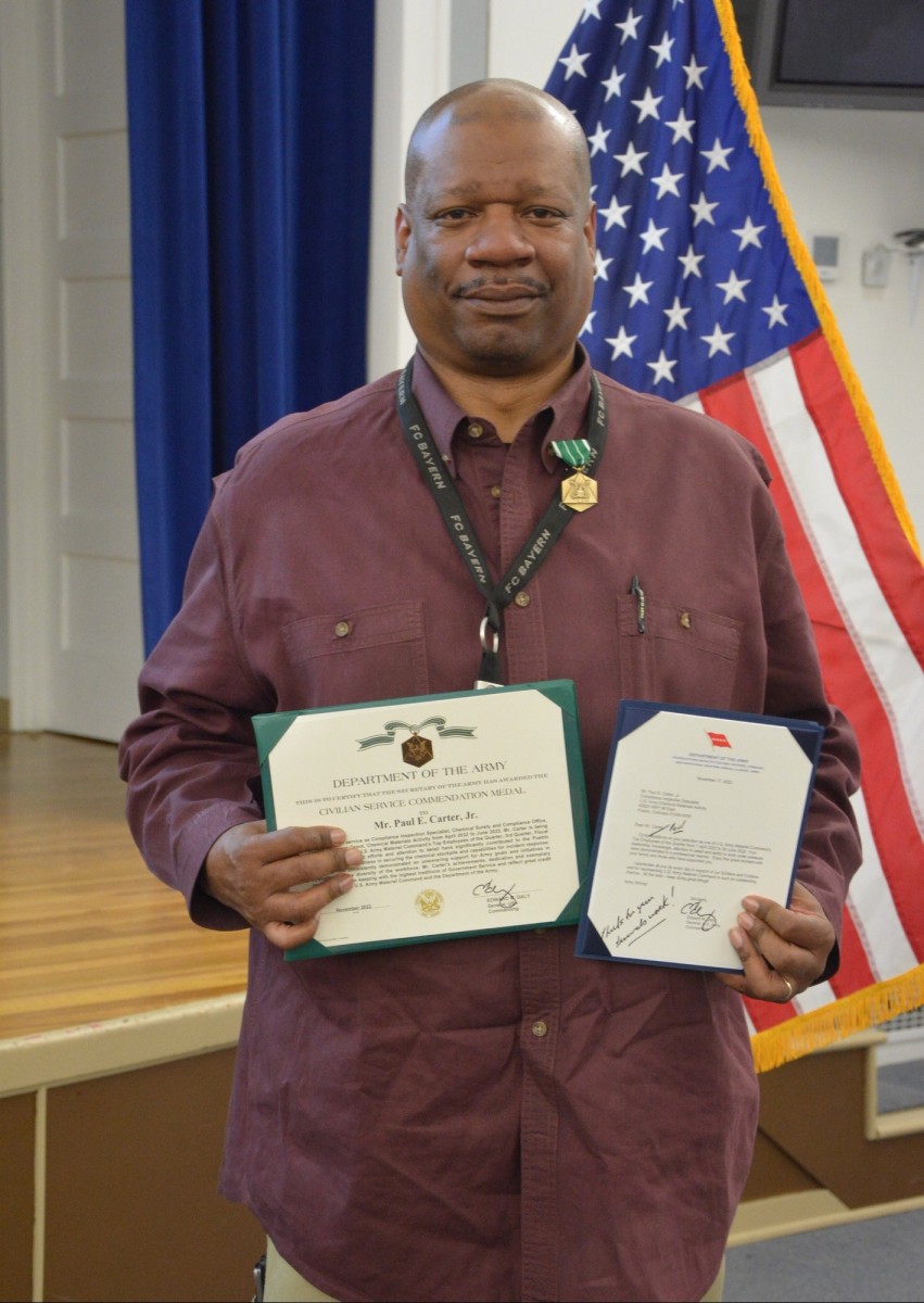 Pueblo Chemical Depot’s Carter named an AMC Employee of the Quarter ...