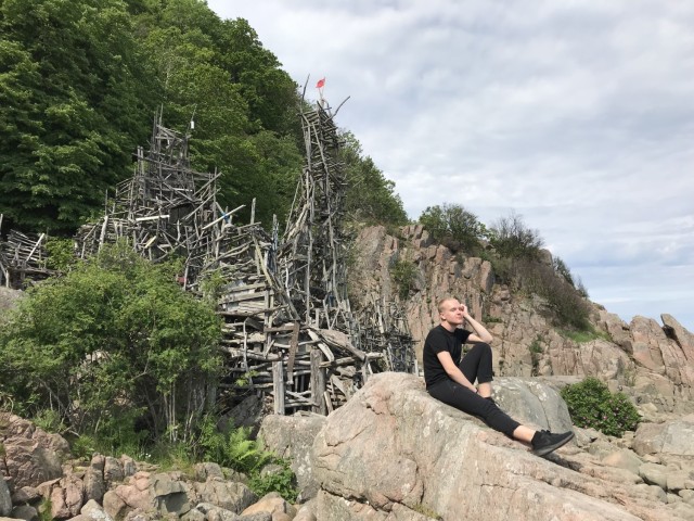 Ethan Flower, stepson of Sgt. Maj. Timothy Ferraro, Signal Leader Development College at Fort Gordon, Georgia, hangs out in the micronation of Ladonia.