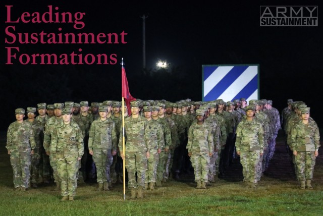 Soldiers assigned to Bravo Company, 87th Division Sustainment Support Battalion, 3rd Division Sustainment Brigade stand in formation during a welcome home ceremony Nov. 1, 2022, at Fort Stewart, Georgia.