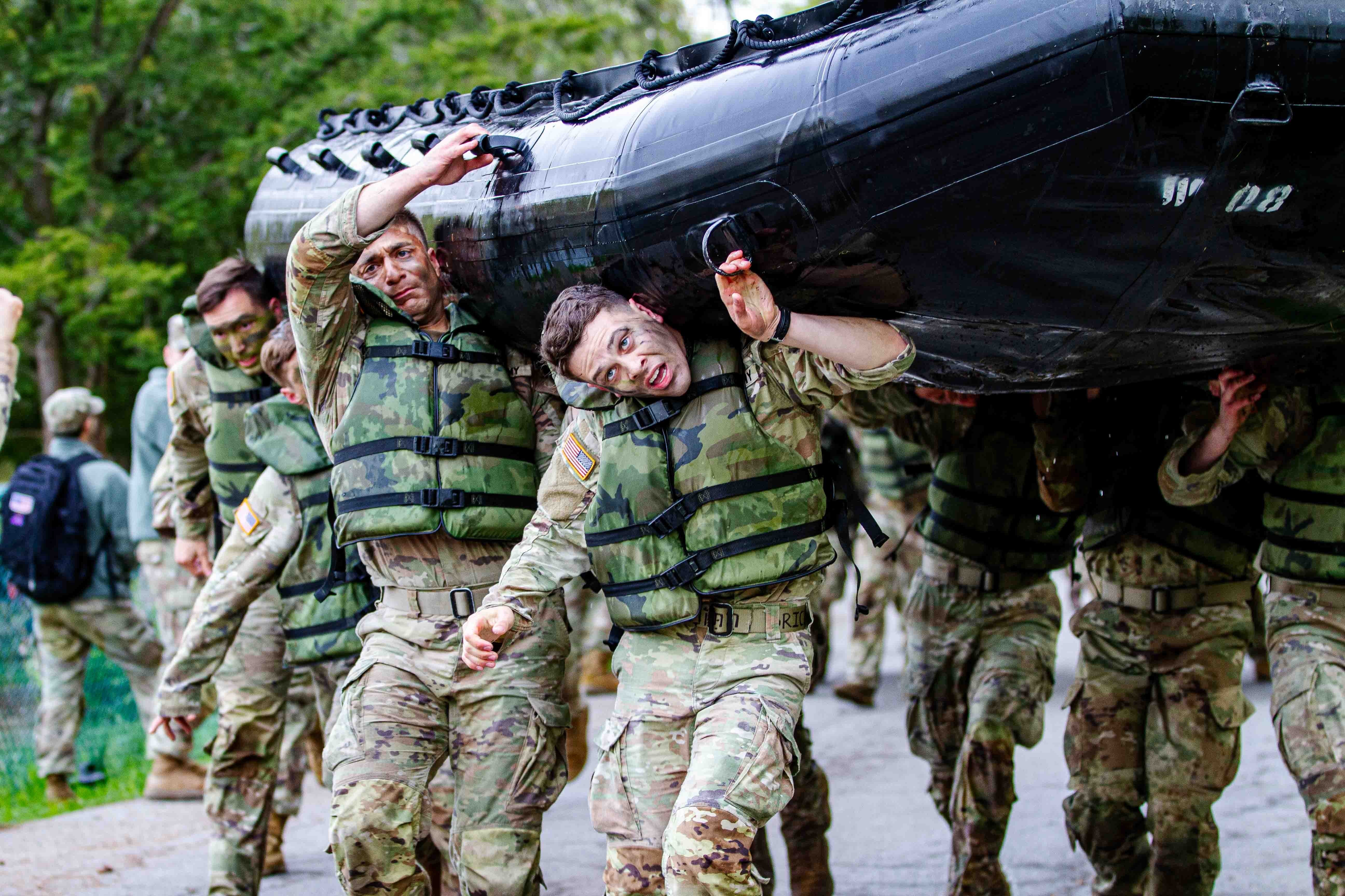 Teams Brave Obstacles During 2023 Sandhurst Military Skills
