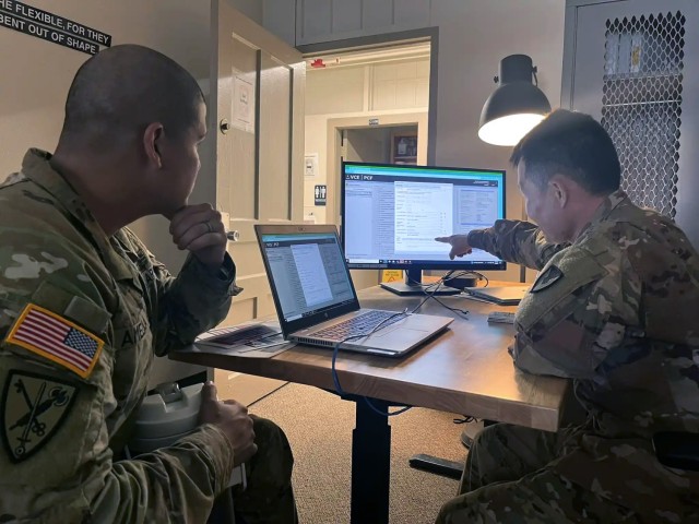 Two MICC Soldiers competing for best in ACC