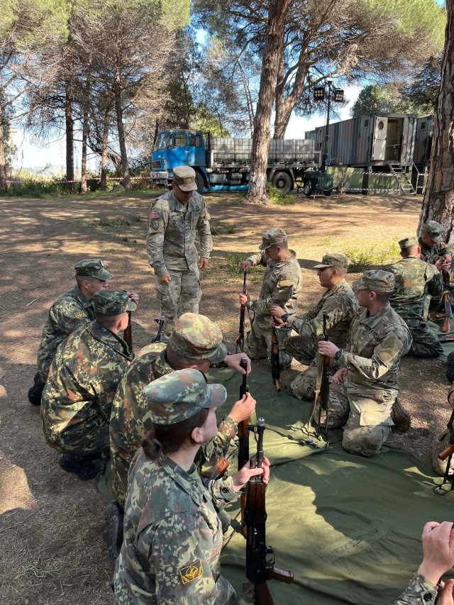 New York Army National Guard officer candidates train in Albania
