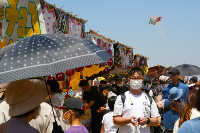 &#39;Giant Kite festival&#39; takes flight at Sagamihara