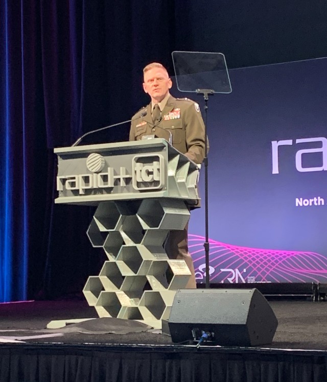 Maj. Gen. Darren Werner speaks about the Army&#39;s modernization priorities at the RAPID + TCT conference.