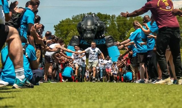 Bowley Elementary students keep pounding with the Carolina Panthers