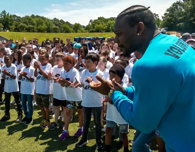 Bowley Elementary students keep pounding with the Carolina Panthers