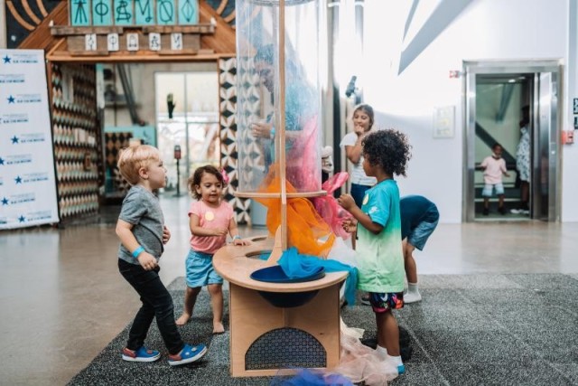 Military families play at the New Children’s Museum in San Diego, California, during a Blue Star Museums event on June 8, 2022. Photo by Brandon Colbert Photography