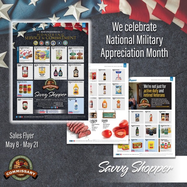 Commissary Sales Flyers for May 8-21 promote extra savings during Military Appreciation Month