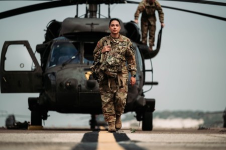 First Lt. Georgia Cervantes, a 2020 West Point graduate, overcame childhood shyness to become a Black Hawk pilot at Fort Cavazos (formerly Fort Hood) Texas. 