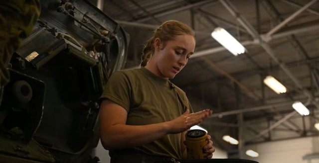 Sgt. Kathryn Daniels, a Stryker systems maintainer and North Carolina native, is mother to a three-year old girl, Isabella, and a 15-month old son, Tiago. 