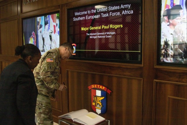 SETAF-AF leadership welcomes Michigan National Guard&#39;s Adjutant General