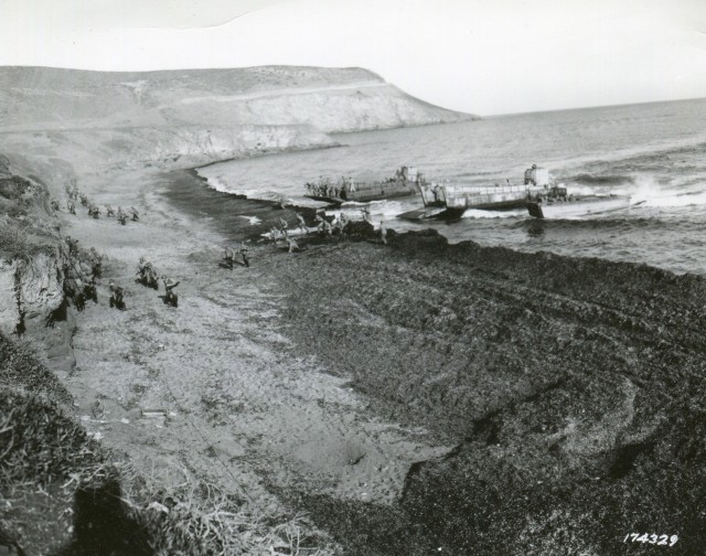 The 1st Ranger Battalion practices a beach landing in Algeria, on Dec. 20, 1942.