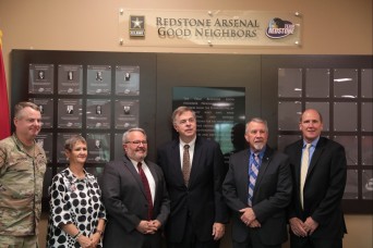 Team Redstone honored four good neighbors in a private ceremony, May 11.