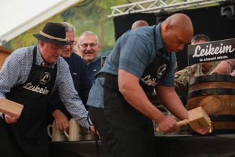 Military leadership, community leaders tapped into the first Hohenfels German-American Volksfest in four years.