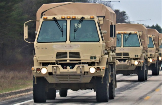 Convoy for Spartan Warrior IV Exercise training at Fort McCoy