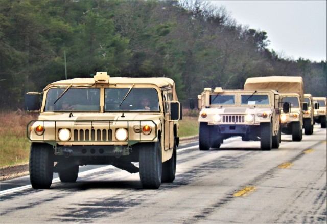 Convoy for Spartan Warrior IV Exercise training at Fort McCoy