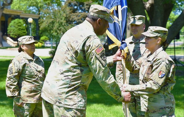 ASC-ARE conducts change of command on banks of Mississippi River