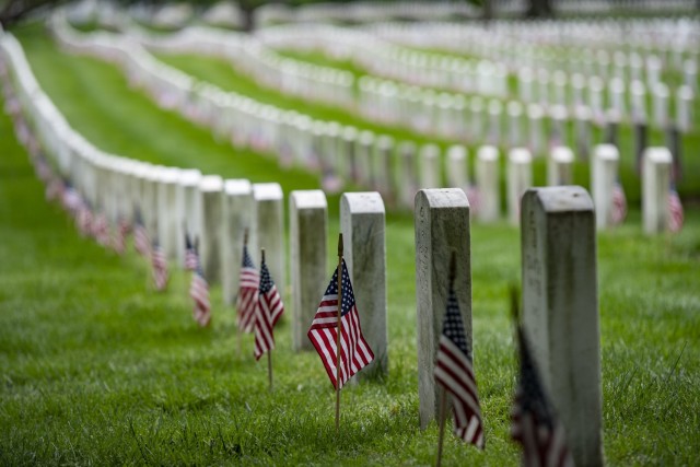 Over Memorial Day Weekend, Section 18 of Arlington National Cemetery, Arlington, Virginia, May 24, 2020. 