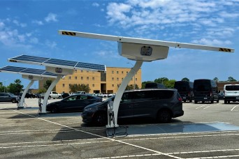 Fort Moore invests in renewable energy with solar-powered electric vehicle charging stations 
