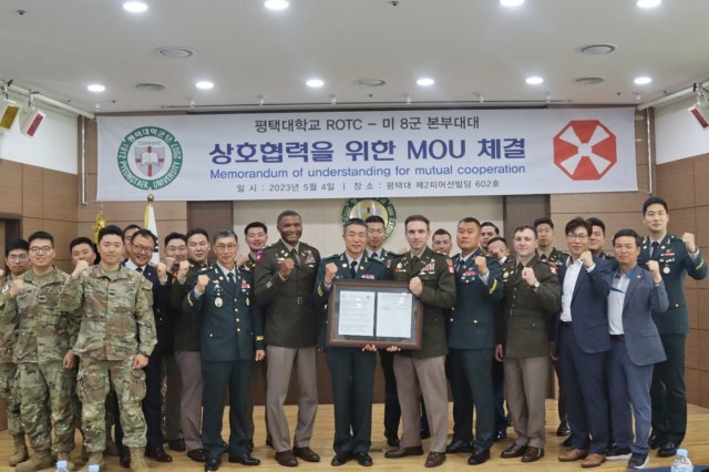Eighth Army HHBN, Pyeongtaek University agree to collaborate, strengthen alliance into future