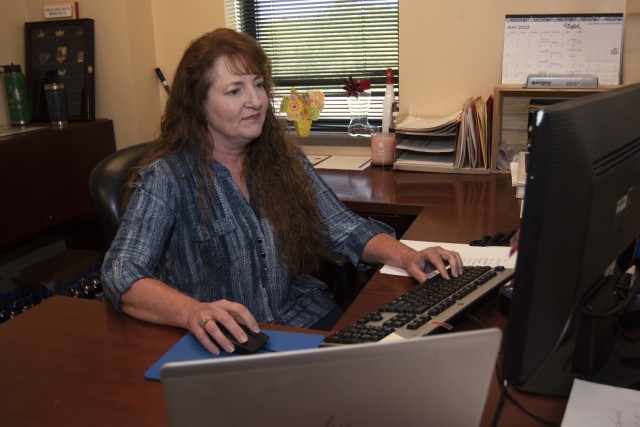 Becky Britt, with Company D, 31st Engineer Battalion, won the Individual Community Service Award.