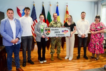 KAISERSLAUTERN, Germany – U.S. Army Garrison Rheinland-Pfalz welcomed four local national students from the Kaiserslautern and Baumholder communities Ma...
