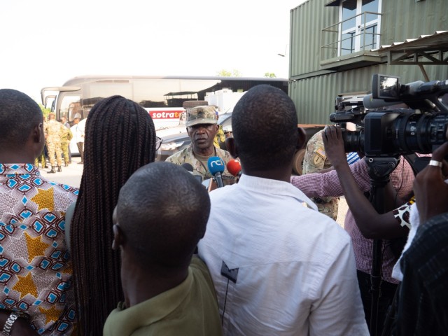 SETAF-AF sergeant major speaks with Ivorian media