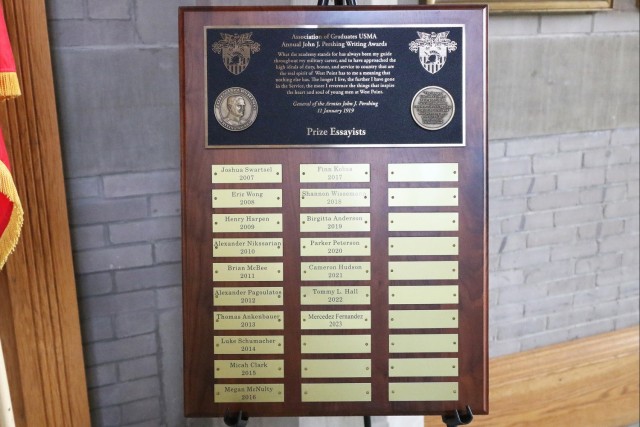 Top Cadets Receive Medals For Their Reflective Essays During Pershing Writing Award Ceremony
