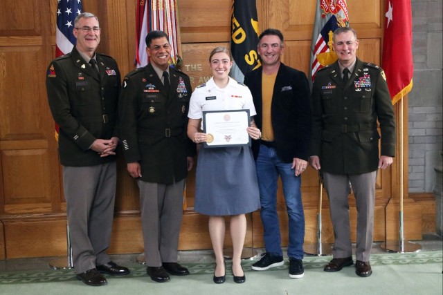 Top Cadets Receive Medals For Their Reflective Essays During Pershing Writing Award Ceremony