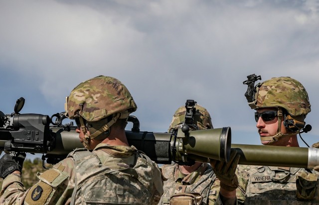 Iowa infantrymen prepare to fire M3A1 recoilless rifle