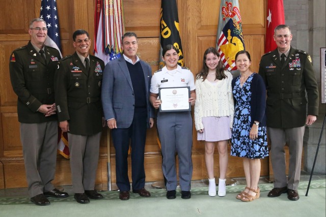 Top Cadets Receive Medals For Their Reflective Essays During Pershing Writing Award Ceremony