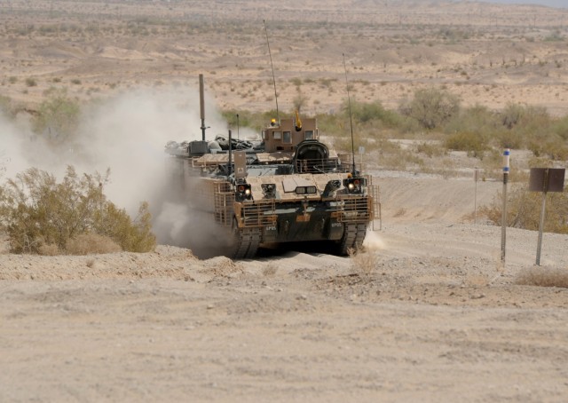 The Armored Multi-Purpose Vehicle (AMPV), pictured at Yuma Proving Ground, Arizona.