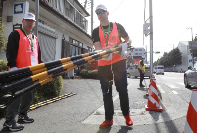 Camp Zama volunteers help with Tour of Japan bicycle race in Sagamihara